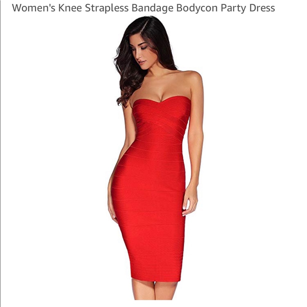 Small sexy red bandage dress